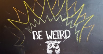 My favorite little decoration in the entire place was this hand-drawn owl. As a prior resident of Austin, Texas, whose motto is "Keep Austin Weird," I felt right at home with this guy and his message. Long live the weirdos.